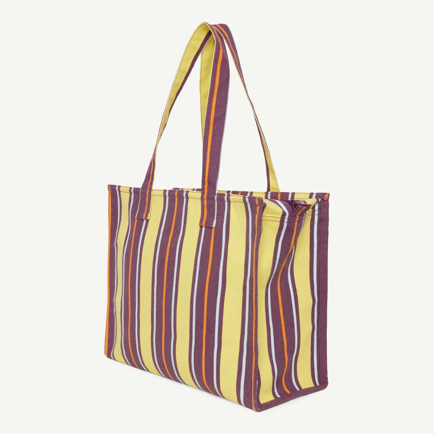 Medium Organic Cotton - Plum & Custard - Image 3