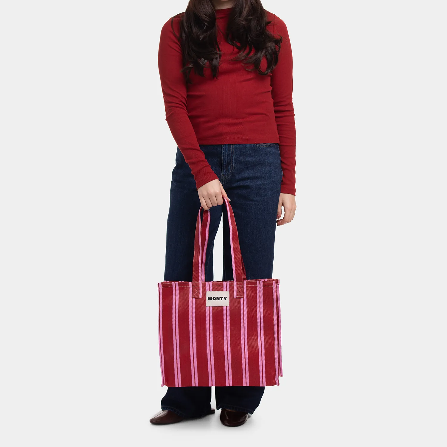 Medium Recycled Nylon - Ultra Pink & Malbec - Image 4